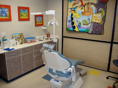 Exam area for pediatric dentists - Drs. Michael and Clyde Yost in San Antonio, TX